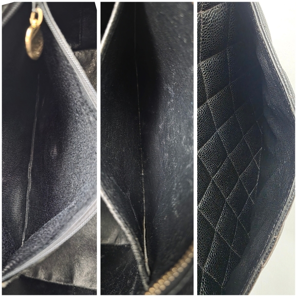 Auth Chanel CC Caviar Medallion Leather Tote - Picture 6 of 9